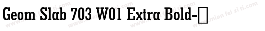 Geom Slab 703 W01 Extra Bold字体转换